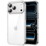 JETech Clear Back Bumper Case for iPhone 18 Pro Max |Anti-Yellowing, Transparent TPU Frame Clear