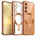 thumbnail image 1 of JETech Electroplated Case for Samsung Galaxy S24 6.2-Inch, Camera Lens Full Protection, Compatible with MagSafe Wireless Charging, Shockproof Soft TPU Phone Cover (Sandstone Orange), 1 of 7