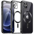 thumbnail image 1 of JETech Electroplated Case for iPhone 12 6.1-Inch, Camera Lens Full Protection, Compatible with MagSafe Wireless Charging, Shockproof Soft TPU Phone Cover (Black), 1 of 7