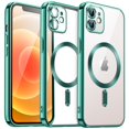 thumbnail image 1 of JETech Electroplated Case for iPhone 12 6.1-Inch, Camera Lens Full Protection, Compatible with MagSafe Wireless Charging, Shockproof Soft TPU Phone Cover (Deep Green), 1 of 7