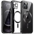 thumbnail image 1 of JETech Electroplated Case for iPhone 12 Pro 6.1-Inch, Camera Lens Full Protection, Compatible with MagSafe Wireless Charging, Shockproof Soft TPU Phone Cover (Black), 1 of 1
