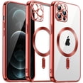 thumbnail image 1 of JETech Electroplated Case for iPhone 12 Pro Max 6.7-Inch, Camera Lens Full Protection, Compatible with MagSafe Wireless Charging, Shockproof Soft TPU Phone Cover (Bright Red), 1 of 7