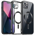 thumbnail image 1 of JETech Electroplated Case for iPhone 13 6.1-Inch, Camera Lens Full Protection, Compatible with MagSafe Wireless Charging, Shockproof Soft TPU Phone Cover (Black), 1 of 7