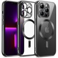 thumbnail image 1 of JETech Electroplated Case for iPhone 13 Pro 6.1-Inch, Camera Lens Full Protection, Compatible with MagSafe Wireless Charging, Shockproof Soft TPU Phone Cover (Black), 1 of 7