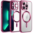 thumbnail image 1 of JETech Electroplated Case for iPhone 13 Pro 6.1-Inch, Camera Lens Full Protection, Compatible with MagSafe Wireless Charging, Shockproof Soft TPU Phone Cover (Rose Red), 1 of 7