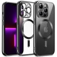 thumbnail image 1 of JETech Electroplated Case for iPhone 13 Pro Max 6.7-Inch, Camera Lens Full Protection, Compatible with MagSafe Wireless Charging, Shockproof Soft TPU Phone Cover (Black), 1 of 7