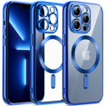 thumbnail image 1 of JETech Electroplated Case for iPhone 13 Pro Max 6.7-Inch, Camera Lens Full Protection, Compatible with MagSafe Wireless Charging, Shockproof Soft TPU Phone Cover (Deep Blue), 1 of 7