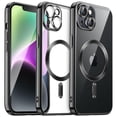 thumbnail image 1 of JETech Electroplated Case for iPhone 14 6.1-Inch, Camera Lens Full Protection, Compatible with MagSafe Wireless Charging, Shockproof Soft TPU Phone Cover (Black), 1 of 7