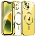 thumbnail image 1 of JETech Electroplated Case for iPhone 14 6.1-Inch, Camera Lens Full Protection, Compatible with MagSafe Wireless Charging, Shockproof Soft TPU Phone Cover (Yellow), 1 of 7