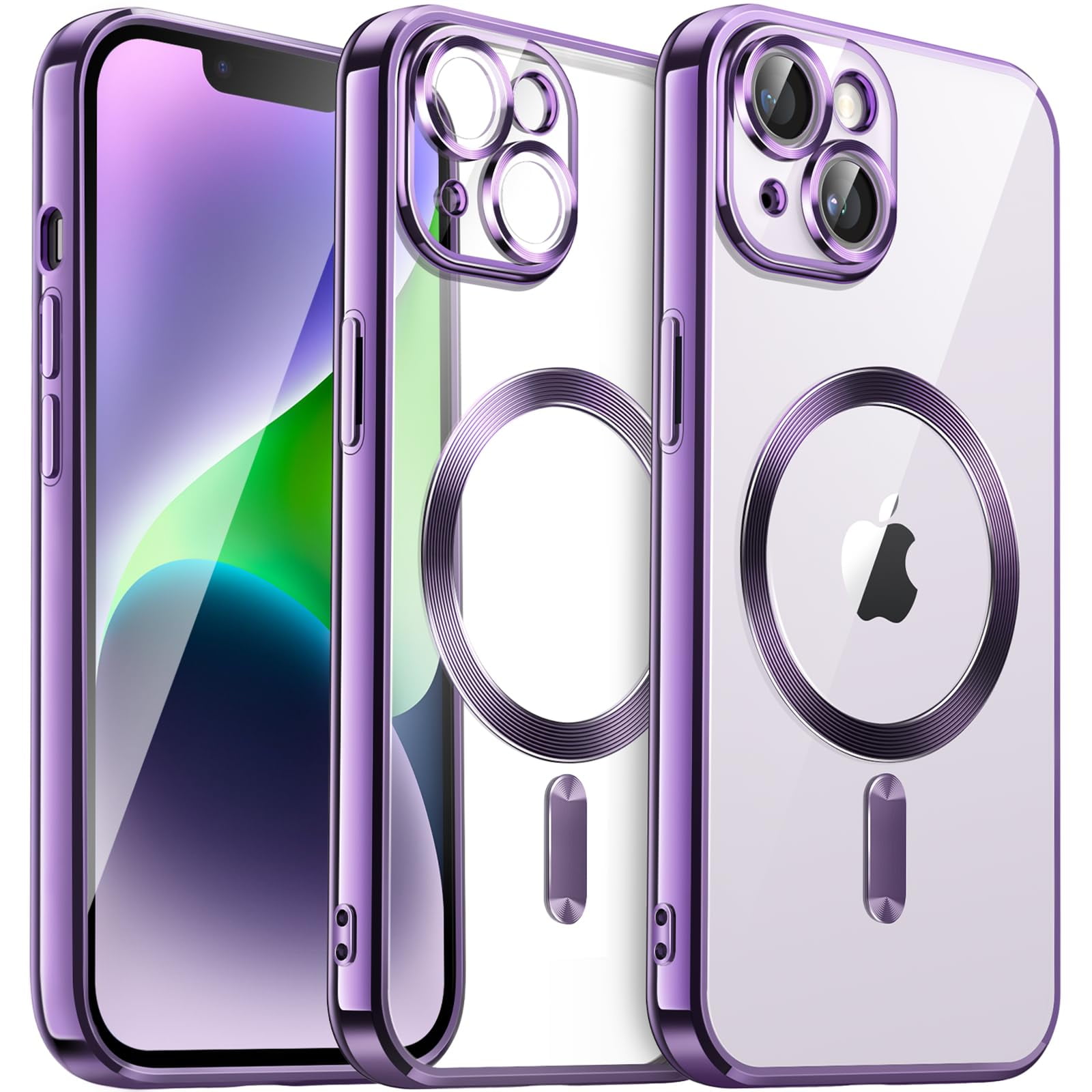 JETech Coque Magnétique pour iPhone 15 Plus 6,7 Pouces Compatible avec