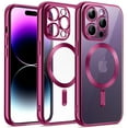 thumbnail image 1 of JETech Electroplated Case for iPhone 14 Pro 6.1-Inch, Camera Lens Full Protection, Compatible with MagSafe Wireless Charging, Shockproof Soft TPU Phone Cover (Rose Red), 1 of 7