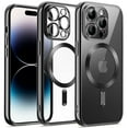 thumbnail image 1 of JETech Electroplated Case for iPhone 14 Pro Max 6.7-Inch, Camera Lens Full Protection, Compatible with MagSafe Wireless Charging, Shockproof Soft TPU Phone Cover (Black), 1 of 7