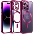 thumbnail image 1 of JETech Electroplated Case for iPhone 14 Pro Max 6.7-Inch, Camera Lens Full Protection, Compatible with MagSafe Wireless Charging, Shockproof Soft TPU Phone Cover (Rose Red), 1 of 7