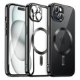 thumbnail image 1 of JETech Electroplated Case for iPhone 15 6.1-Inch, Camera Lens Full Protection, Compatible with MagSafe Wireless Charging, Shockproof Soft TPU Phone Cover (Black), 1 of 7
