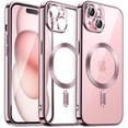 thumbnail image 1 of JETech Electroplated Case for iPhone 15 Plus 6.7-Inch, Camera Lens Full Protection, Compatible with MagSafe Wireless Charging, Shockproof Soft TPU Phone Cover (Pink), 1 of 7
