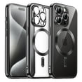 thumbnail image 1 of JETech Electroplated Case for iPhone 15 Pro 6.1-Inch, Camera Lens Full Protection, Compatible with MagSafe Wireless Charging, Shockproof Soft TPU Phone Cover (Black), 1 of 7