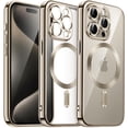 thumbnail image 1 of JETech Electroplated Case for iPhone 15 Pro Max 6.7-Inch, Camera Lens Full Protection, Compatible with MagSafe Wireless Charging, Shockproof Soft TPU Phone Cover (Natural Titanium), 1 of 7