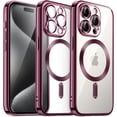 thumbnail image 1 of JETech Electroplated Case for iPhone 15 Pro Max 6.7-Inch, Camera Lens Full Protection, Compatible with MagSafe Wireless Charging, Shockproof Soft TPU Phone Cover (Red), 1 of 7