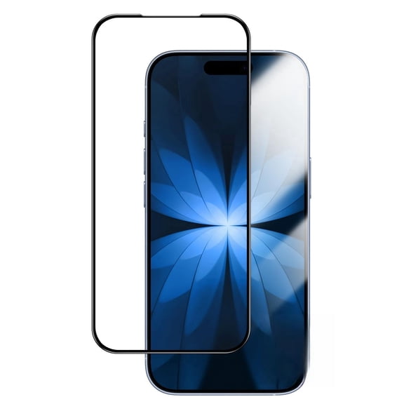 JETech Full Coverage Screen Protector for iPhone 17, AR Anti-Reflective Coating, Black Edge, 2-Pack