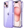 thumbnail image 1 of JETech Glitter Case for iPhone 15 Plus 6.7-Inch, Bling Sparkle Shockproof Phone Bumper Cover, Cute Sparkly for Women and Girls (Light Purple), 1 of 7