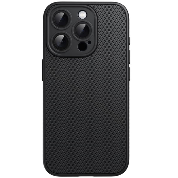 JETech Grip Case for iPhone 15 Pro Max 6.7-Inch, Soft TPU Slim Fit Protective Phone Cover with Camera Lens Full Protection, Shockproof (Black Titanium)