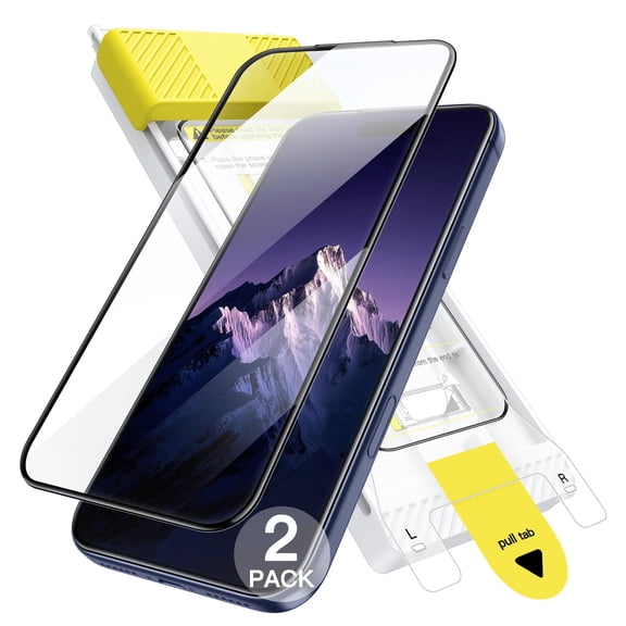 JETech Infinity Screen Protector for iPhone 18 Pro/17 Pro, 9H+ 3D Full Coverage, 2-Pack