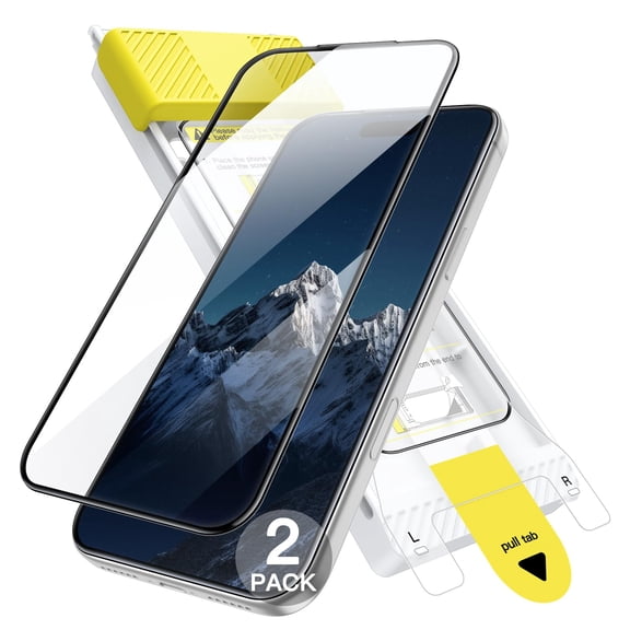 JETech Infinity Screen Protector for iPhone 18 Pro Max/17 Pro Max, 9H+ 3D Full Coverage, 2-Pack