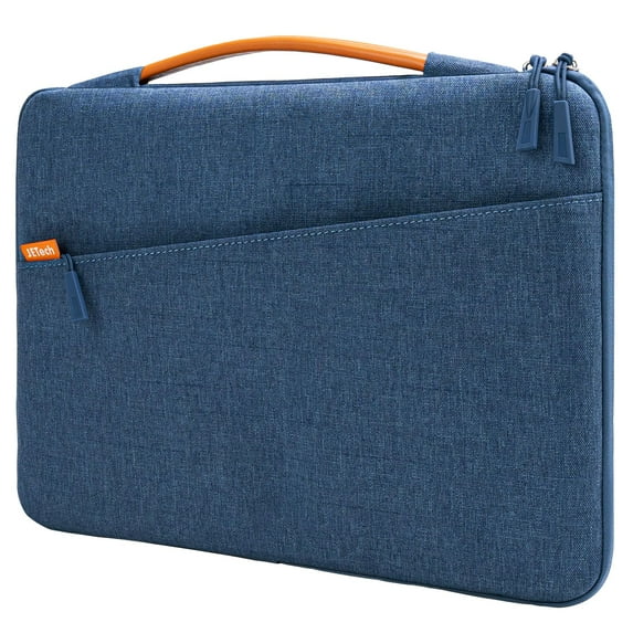 JETech Laptop Sleeve for 15-Inch MacBook Air M3 2024/M2 2023, MacBook Pro 15-Inch, MacBook Pro 16-Inch (M4/M3/M2/M1,2019-2024), Bag Case with Portable Handle and Pocket(Navy)