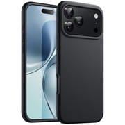 JETech Liquid Silicone Case for iPhone 17 Pro Max 6.9-Inch, Silky Soft Touch Full-Body Protection, Anti-Scratch Shockproof Phone Cover with Microfiber Lining Black