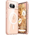 thumbnail image 1 of JETech Magnetic Case for Google Pixel 8 6.2-Inch 2023, Compatible with MagSafe Accessories, Shockproof Protective Phone Cover, Non-Yellowing Hard Clear PC Back (Rose), 1 of 7