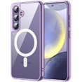 thumbnail image 1 of JETech Magnetic Case for Samsung Galaxy S24+ / S24 Plus 5G, Compatible with MagSafe, Shockproof Protective Phone Cover, Non-Yellowing Hard Clear PC Back (Purple), 1 of 7