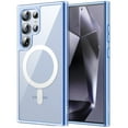 thumbnail image 1 of JETech Magnetic Case for Samsung Galaxy S24 Ultra 5G, Compatible with MagSafe, Shockproof Protective Phone Cover, Non-Yellowing Hard Clear PC Back (Titanium Blue), 1 of 7