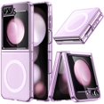 thumbnail image 1 of JETech Magnetic Case for Samsung Galaxy Z Flip 5 Compatible with MagSafe Accessories, Transparent Hard PC Protective Phone Cover, Anti-Scratch (Purple), 1 of 6