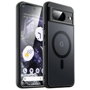 JETech Magnetic Case for Google Pixel 8 6.2-Inch 2023, Compatible with MagSafe, Translucent Matte Back Shockproof Phone Cover Obsidian