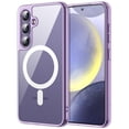thumbnail image 1 of JETech Magnetic Case for Samsung Galaxy S24 5G, Compatible with MagSafe, Shockproof Protective Phone Cover, Non-Yellowing Hard Clear PC Back (Purple), 1 of 7