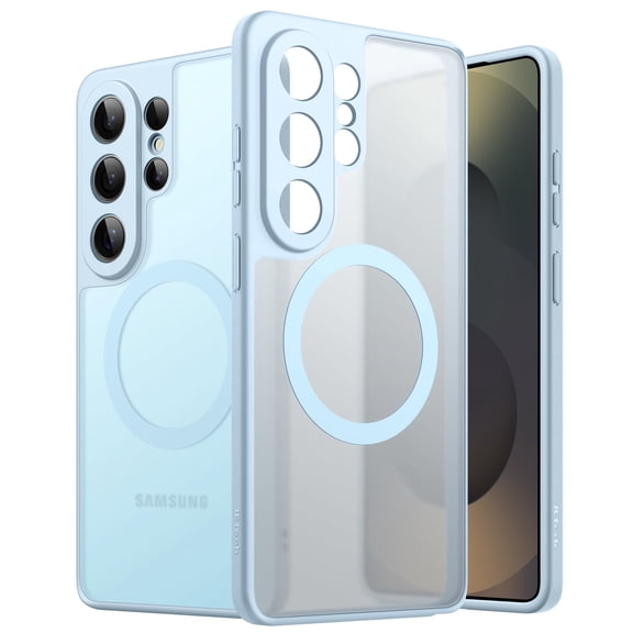 JETech Magnetic Case for Samsung Galaxy S26 Ultra, Translucent Matte Back Shockproof Cover (Omphalodes)