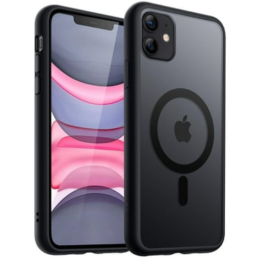 JETech Magnetic Case for iPhone 11 6.1-Inch Compatible with MagSafe, Translucent Matte Back Slim Shockproof Phone Cover (Black)