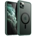 thumbnail image 1 of JETech Magnetic Case for iPhone 11 Pro Max 6.5-Inch Compatible with MagSafe, Translucent Matte Back Slim Shockproof Phone Cover (Dark Green), 1 of 6