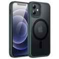 thumbnail image 1 of JETech Magnetic Case for iPhone 12 Mini 5.4-Inch Compatible with MagSafe, Translucent Matte Back Slim Shockproof Phone Cover (Dark Green), 1 of 6