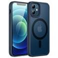 thumbnail image 1 of JETech Magnetic Case for iPhone 12 Mini 5.4-Inch Compatible with MagSafe, Translucent Matte Back Slim Shockproof Phone Cover (Storm Blue), 1 of 6