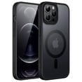 thumbnail image 1 of JETech Magnetic Case for iPhone 12 Pro Max 6.7-Inch Compatible with MagSafe, Translucent Matte Back Slim Shockproof Phone Cover (Black), 1 of 6