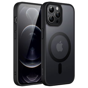 JETech Magnetic Case for iPhone 12 Pro Max 6.7-Inch Compatible with MagSafe, Translucent Matte Back Slim Shockproof Phone Cover (Black)