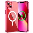thumbnail image 1 of JETech Magnetic Case for iPhone 13 6.1-Inch Compatible with MagSafe Wireless Charging, Shockproof Phone Bumper Cover, Anti-Scratch Clear Back (Red), 1 of 7
