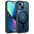 thumbnail image 1 of JETech Magnetic Case for iPhone 13 Mini 5.4-Inch Compatible with MagSafe, Translucent Matte Back Slim Shockproof Phone Cover (Storm Blue), 1 of 6
