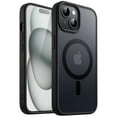 thumbnail image 1 of JETech Magnetic Case for iPhone 15 6.1-Inch Compatible with MagSafe, Translucent Matte Back Slim Shockproof Phone Cover (Black), 1 of 6