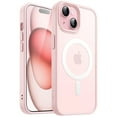 thumbnail image 1 of JETech Magnetic Case for iPhone 15 6.1-Inch Compatible with MagSafe, Translucent Matte Back Slim Shockproof Phone Cover (Pink), 1 of 6