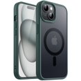 thumbnail image 1 of JETech Magnetic Case for iPhone 15 Plus 6.7-Inch Compatible with MagSafe, Translucent Matte Back Slim Shockproof Phone Cover (Dark Green), 1 of 6