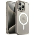 thumbnail image 1 of JETech Magnetic Case for iPhone 15 Pro 6.1-Inch Compatible with MagSafe, Translucent Matte Back Slim Shockproof Phone Cover (Natural Titanium), 1 of 6