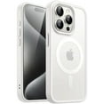 thumbnail image 1 of JETech Magnetic Case for iPhone 15 Pro 6.1-Inch Compatible with MagSafe, Translucent Matte Back Slim Shockproof Phone Cover (White), 1 of 6