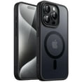 thumbnail image 1 of JETech Magnetic Case for iPhone 15 Pro Max 6.7-Inch Compatible with MagSafe, Translucent Matte Back Slim Shockproof Phone Cover (Black), 1 of 6
